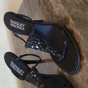 NWOT Badgley Mischka rhinestone heels